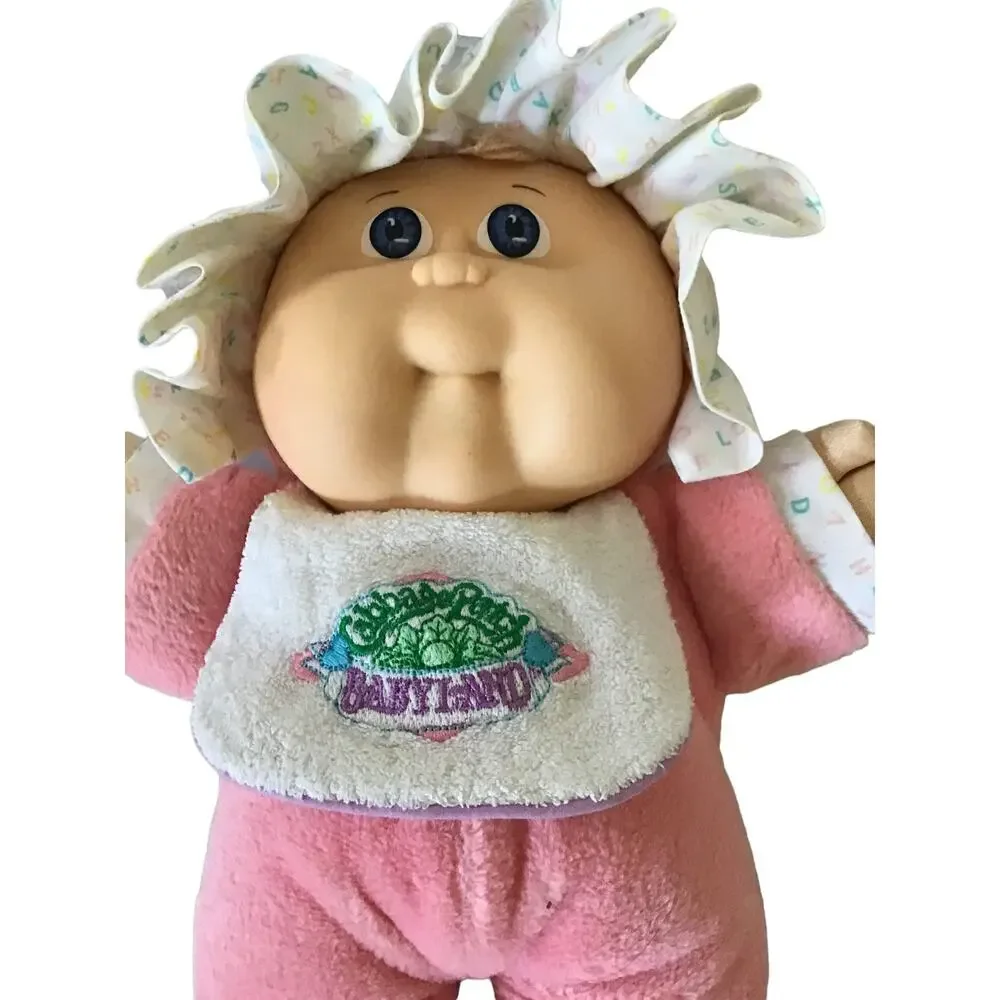 Cabbage Patch Babyland Pink Bib Soft Body